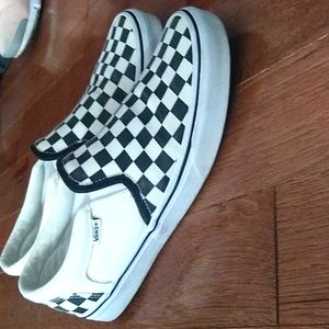 Checkered vans   .